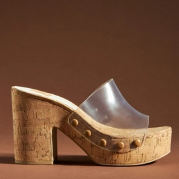 Dolce Vita Emol High Heel Platform Sandals in Crystal Vinyl - Picture 2 of 5